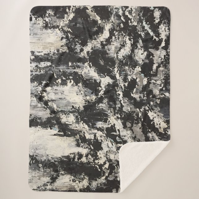 Contrasting Obsessions Sherpa Blanket (Front)