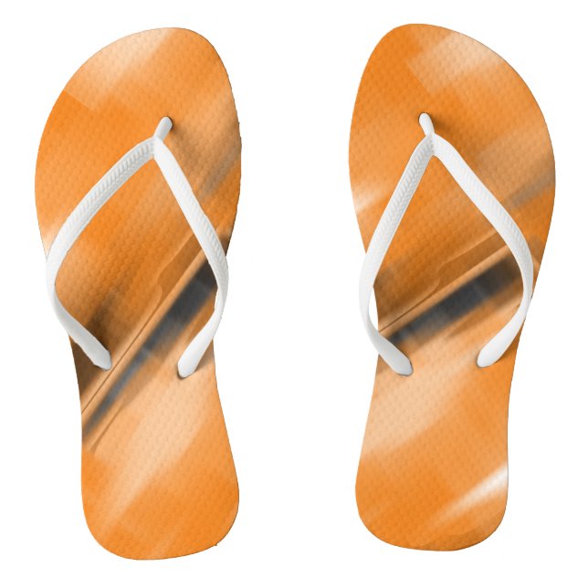 Contrasting Orange Vanishing Shapes Flip Flops (Footbed)