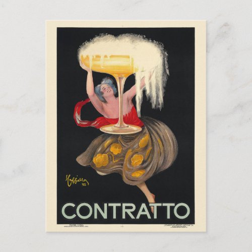 Contratto France Vintage Poster 1922 Postcard