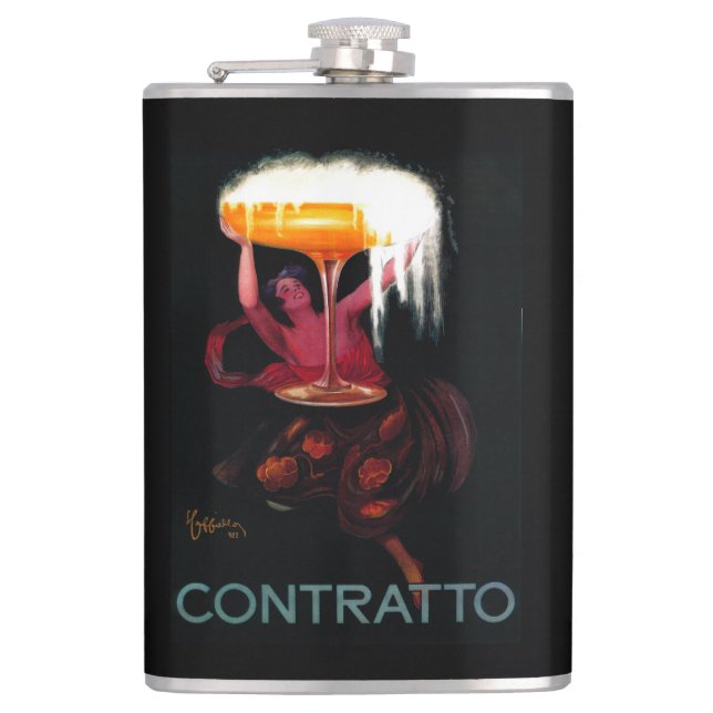 Contratto Vintage PosterEurope Flask (Front)