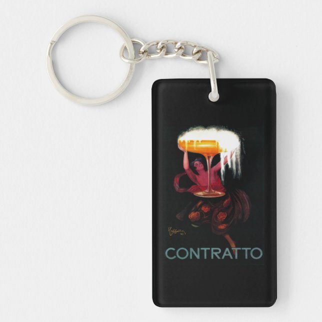 Contratto Vintage PosterEurope Keychain (Front)