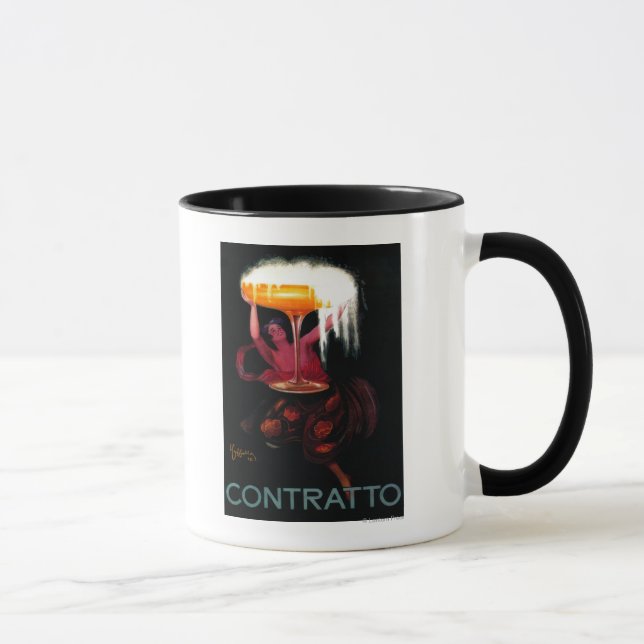 Contratto Vintage PosterEurope Mug (Right)