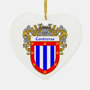 Contreras Coat of Arms/Family Crest Ceramic Ornament