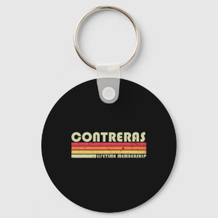 Contreras Surname Funny Retro Vintage 90s Birthday Keychain