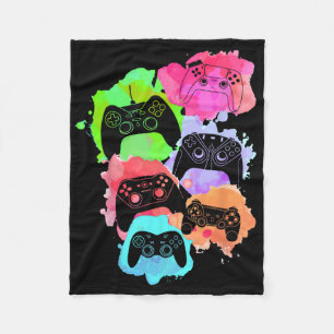 Control All Gamer Video Game Lover Controller Cute Fleece Blanket