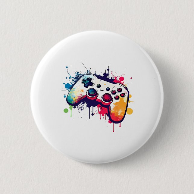 Control All The Things Video Game Controller Gamer Button (Front)