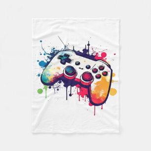 Control All The Things Video Game Controller Gamer Fleece Blanket