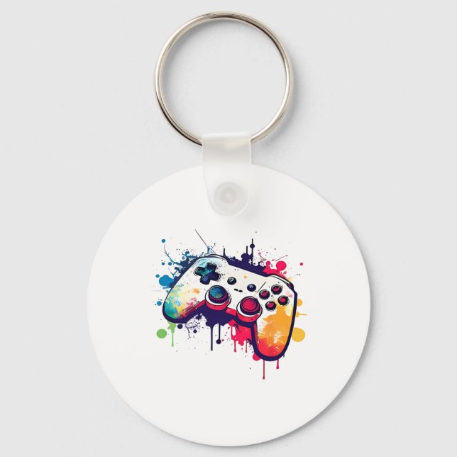 Control All The Things Video Game Controller Gamer Keychain (Front)