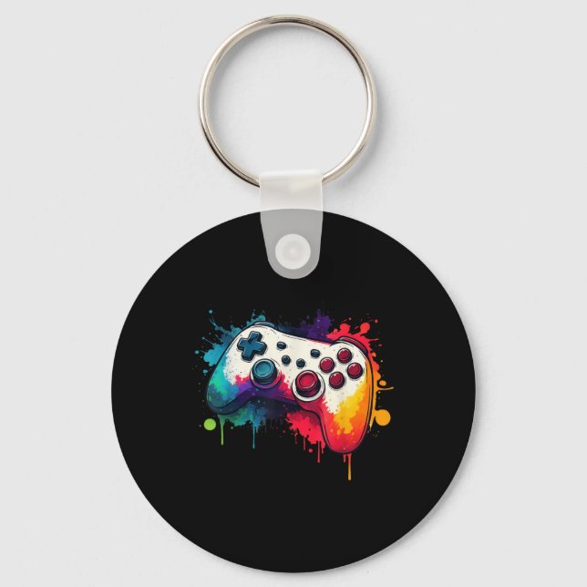 Control All The Things Video Game Controller Gamer Keychain (Front)