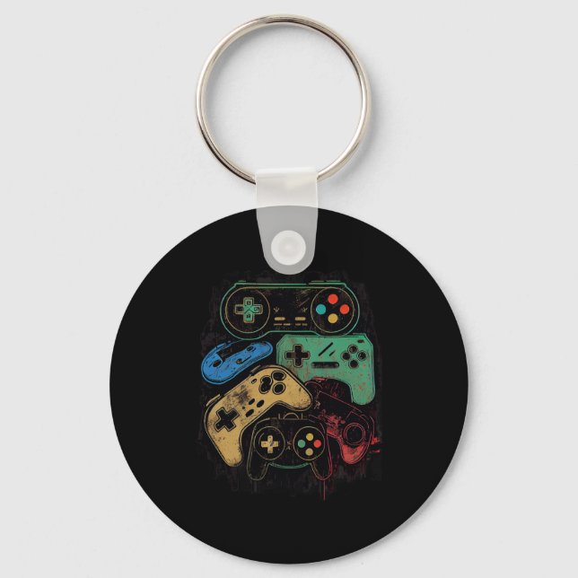 Control All The Things Video Game Controller Gamer Keychain (Front)