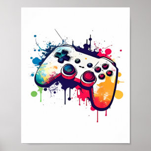 Control All The Things Video Game Controller Gamer Poster
