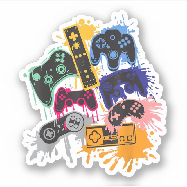 Control all the Things Video Game Controller T-shi Sticker (Front)