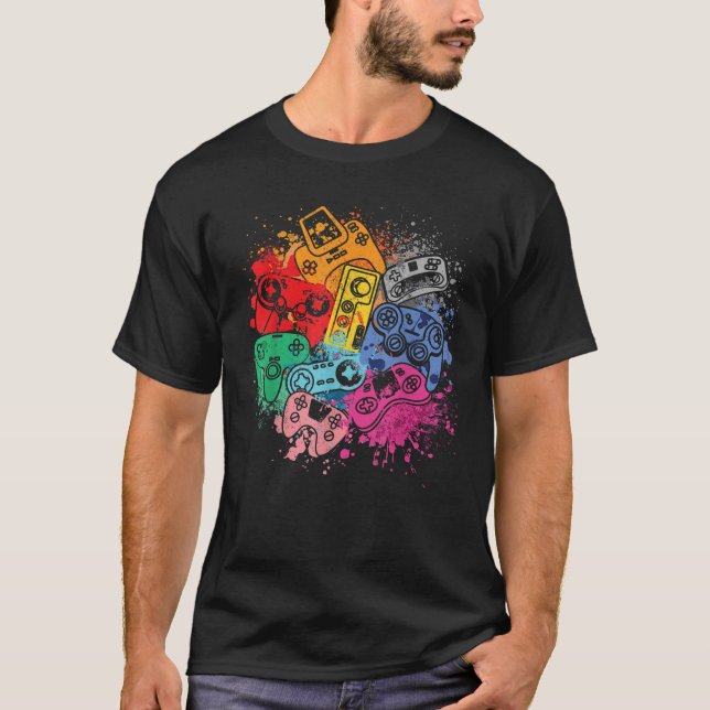 Control all Things by Video Game Controller Gaming T-Shirt (Front)