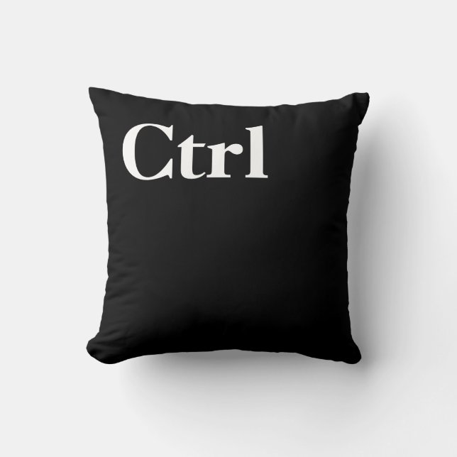 Control Ctrl Button Novelty Keyboard Throw Pillow (Front)