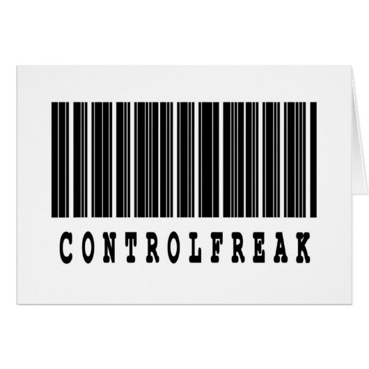 control freak barcode design cards (Front Horizontal)