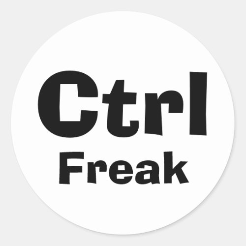 Control Freak Classic Round Sticker