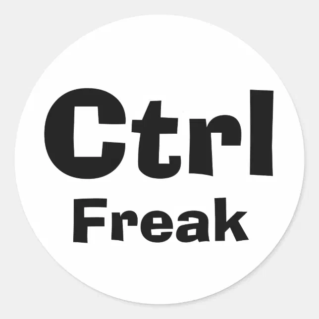 Control Freak Classic Round Sticker | Zazzle