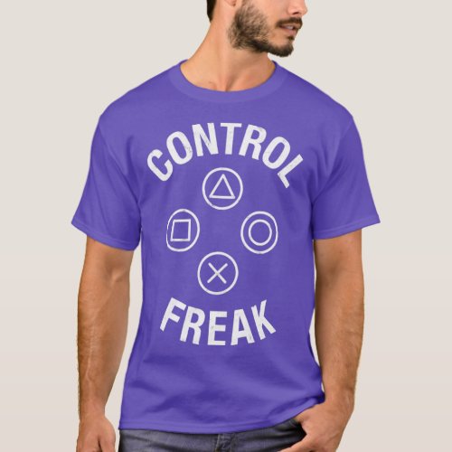 Control Freak Video Game Console Controller Button T_Shirt