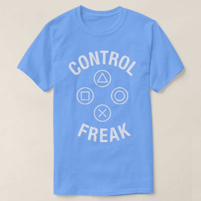 Control Freak Video Game Console Controller Button T-Shirt (Design Front)