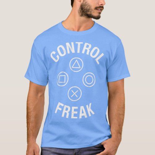 Control Freak Video Game Console Controller Button T_Shirt
