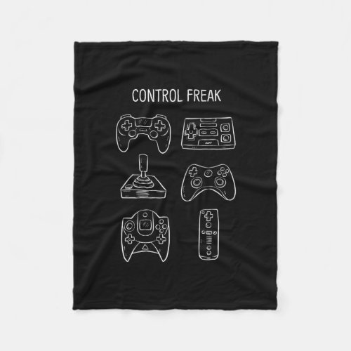 control freak video game controller gamer boys fleece blanket