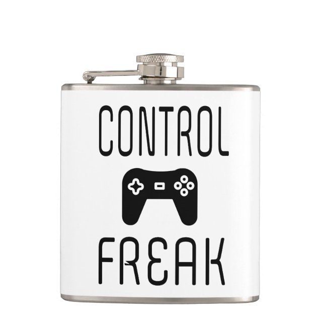 Control Freak Video Game Gamer Flask (Front)