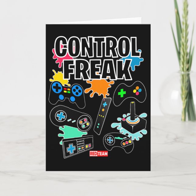 Control Freak - Video Game Gamer Fun  Card (Front)