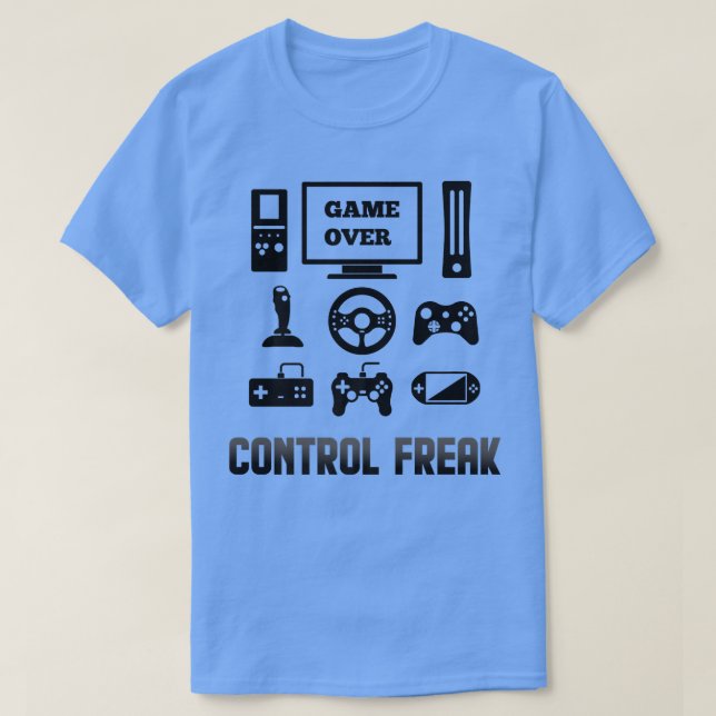 Control Freak Video Game Player Gaming Gamer Pc Co T-Shirt (Design Front)