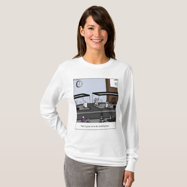 Control Group Lab Mice Cartoon T-Shirt (Front Full)