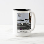 Control Group Lab Mice Cartoon Two-Tone Coffee Mug<br><div class="desc">Funny cartoon for any lab and scientific method fans. The cartoon shows two groups of lab mice involved in a double blind trial or science experiment. One of the mice sees the other group shaking and concludes: “Well, I guess we’re the control group.”</div>