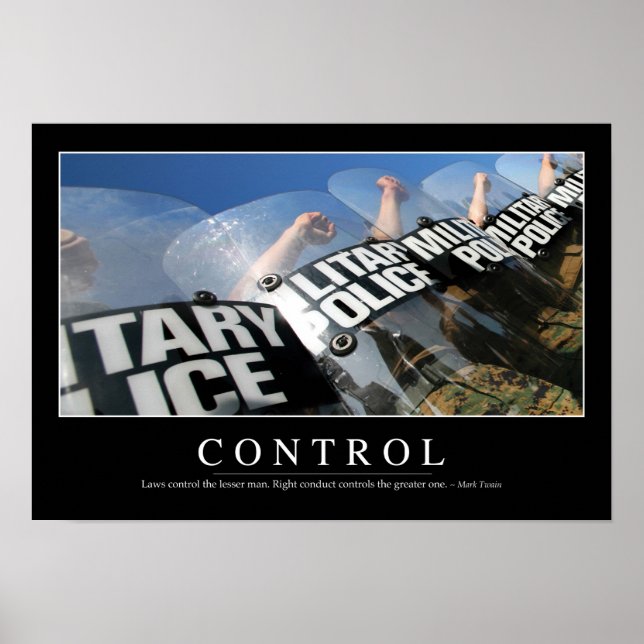 Control: Inspirational Quote Poster (Front)