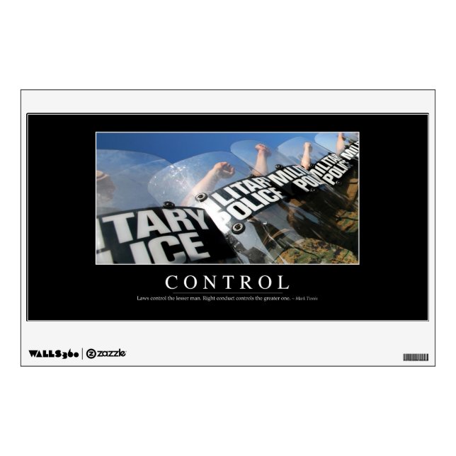 Control: Inspirational Quote Wall Sticker (Front)