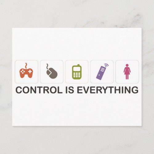 Control Is Everything  Postcard