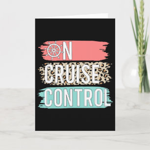 Control On Cruise Leopard Funny Summer Vacation Fa Card