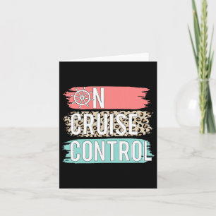 Control On Cruise Leopard Funny Summer Vacation Fa Card