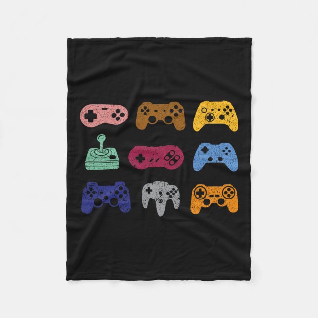 Control Video Game Controller Console Gaming Retro Fleece Blanket (Front)