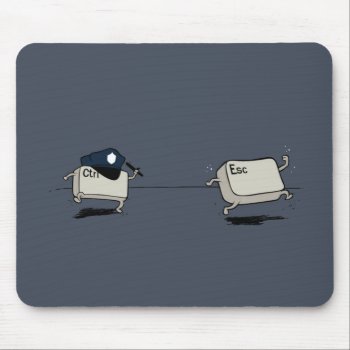 Control Vs Escape Mouse Pad by UpsideDesigns at Zazzle