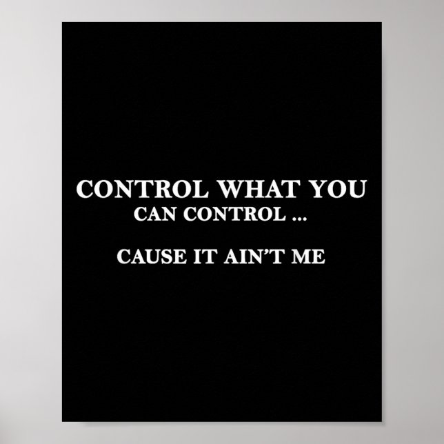 Control What You Can Control Cause It Ain't Me  Poster (Front)