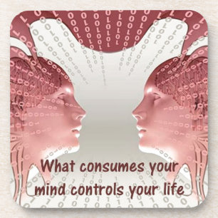 Control Your Life Quote Positive Thinking Saying Beverage Coaster