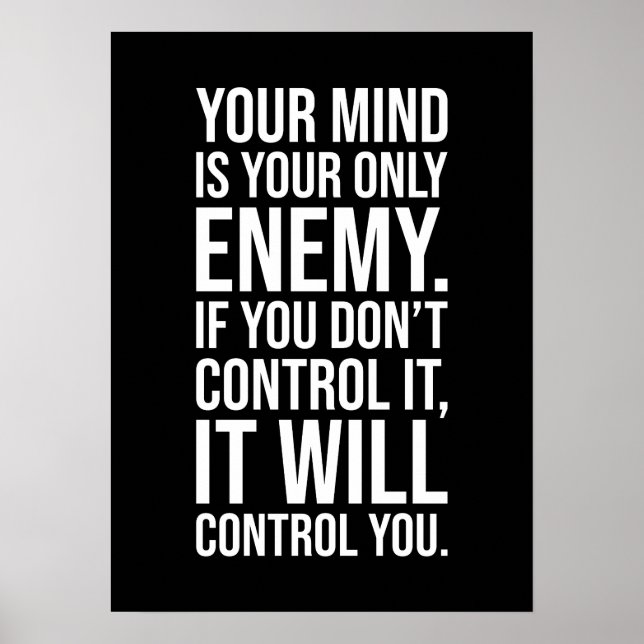 Control Your Mind - Success Motivational Poster (Front)