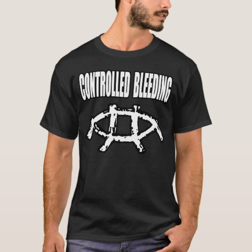 Controlled Bleeding Wax Trax Era 2 Dark Apparel T_Shirt