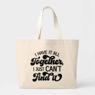 Controlled Clutter Large Tote Bag