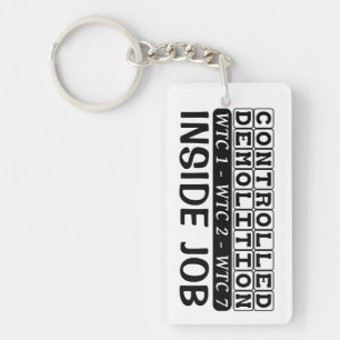 Controlled Demolition WTC Building 7 Inside Job Keychain