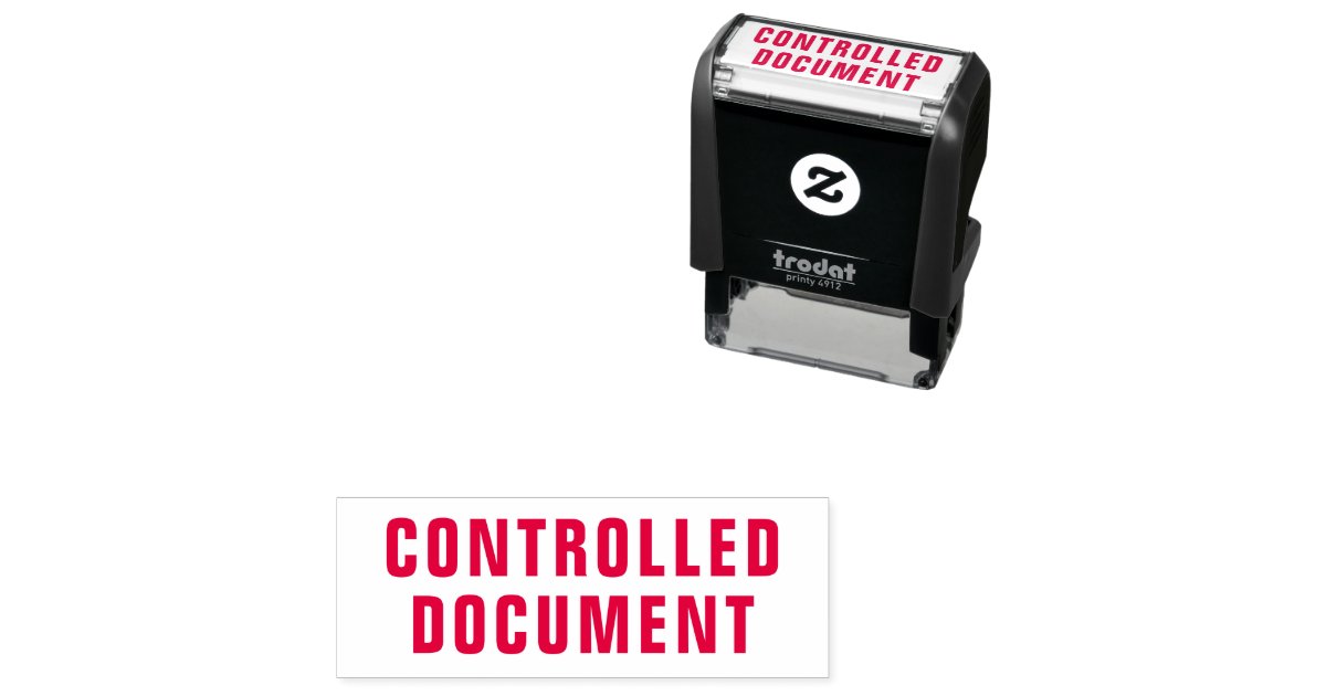 Controlled Document Self-inking Stamp | Zazzle