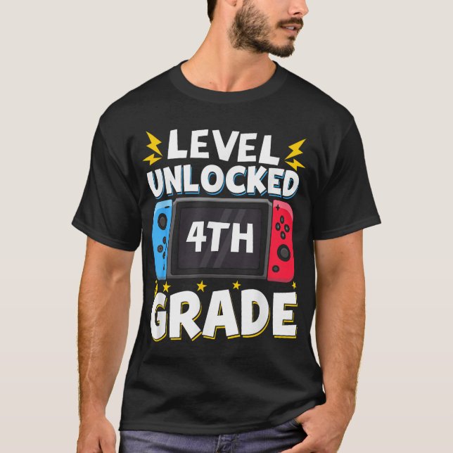 Controller 4Th Grade Level Unlocked Back To School T-Shirt (Front)