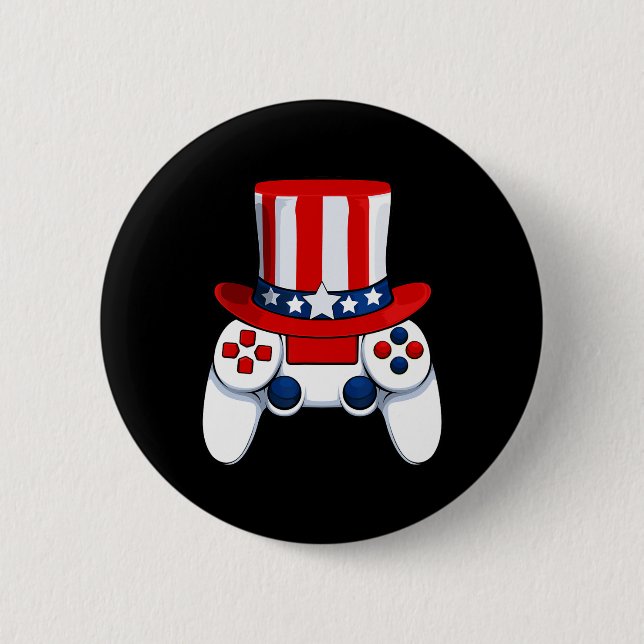Controller American Hat 4th Of July Usa  Button (Front)