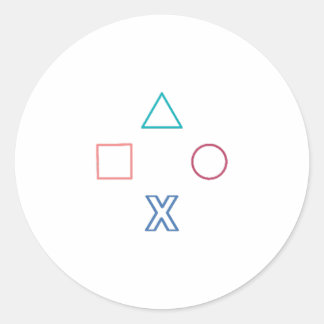 Controller buttons, Gift For Gamer, Video games, Classic Round Sticker