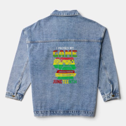 Controller Gamer Paused My Video Game June 19th Bl Denim Jacket