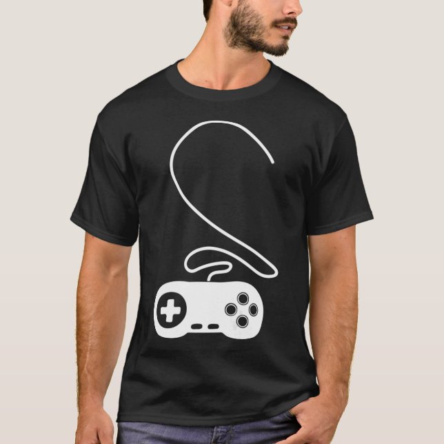 Controller Heart Video Games Lover Couple Matching T-Shirt (Front)