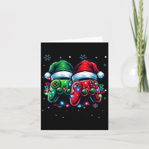 Controller Santa Hat Christmas Gaming X-mas Gamer Card